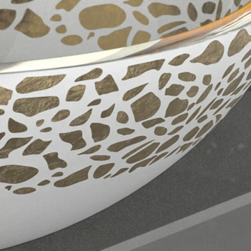 FLARE Ø 44 - Countertop round glass washbasin by Glass Design - view 3
